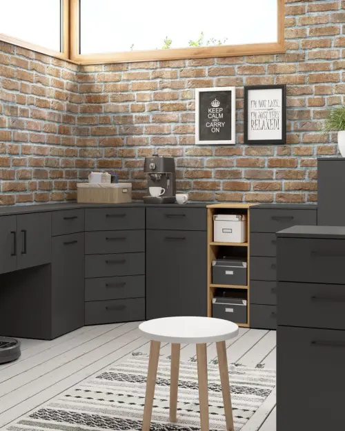 Estantería MultiDo 80 cm con 2 puertas atelier claro