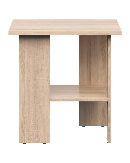 Mesa cuadrada Nepo Plus 55 cm con estante roble sonoma