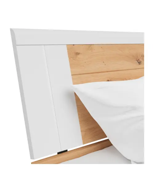 Cama Saturn 160x200 con 3 cajones roble artisan/blanco