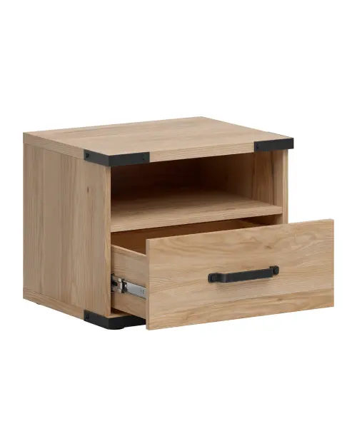 Mesita de noche Lara 50 cm con cajón fresno belarus