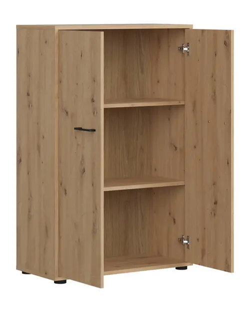 Estantería Space Office 80 cm con 2 puertas roble artisan