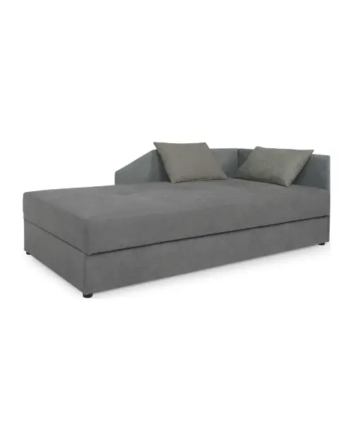 Sofa rozkładana Kelo z pojemnikiem, szara