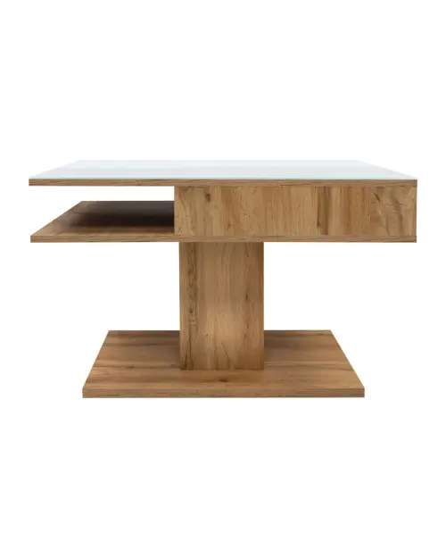 Stolik kawowy Campo 80x60 biały/dąb wotan