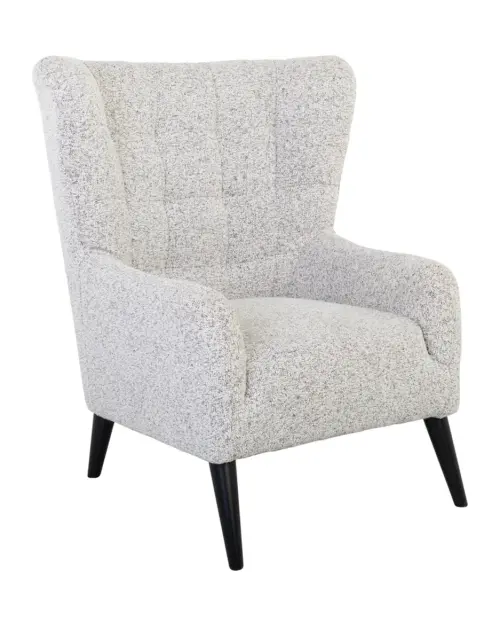 Sillón orejero Casey trenzado beige