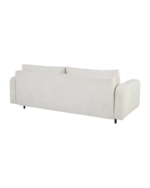 Sofá de tres plazas Sorella convertible con arcón chenilla perla