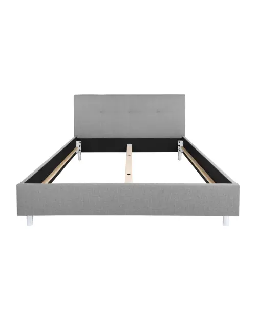 Cama tapizada Mala gris 160x200