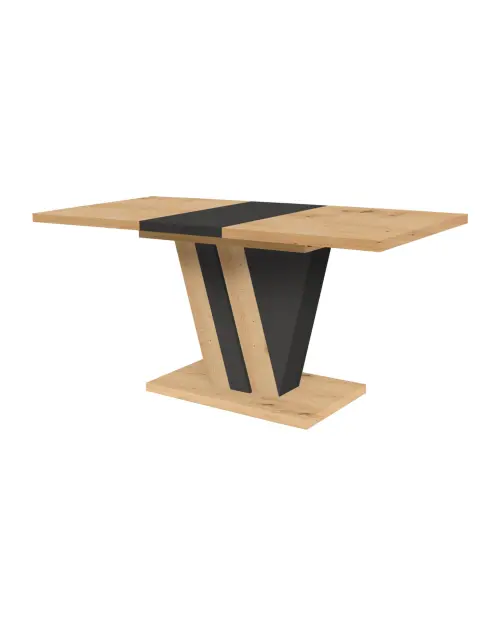 Стол раскладной Zatar 125/170x75 дуб артизан/черный