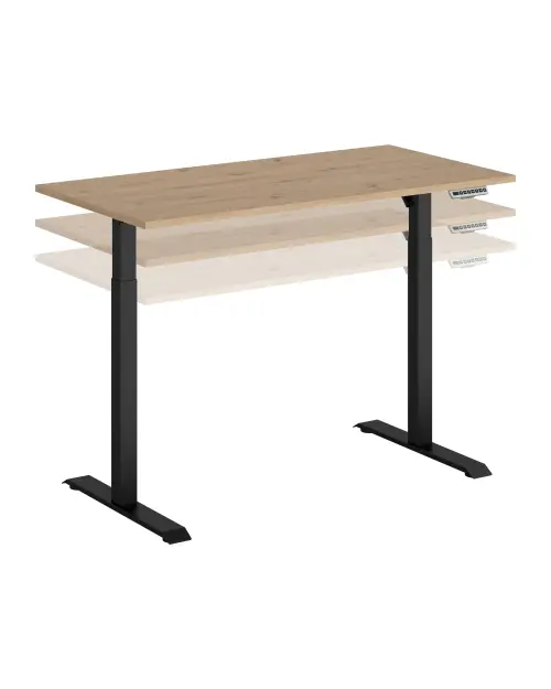 Escritorio Space Office 140 cm con regulación eléctrica roble artisan