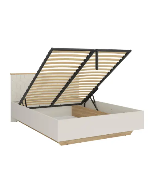 Кровать Glamour 160x200 с контейнером и каркасом кашемир/дуб mauvella