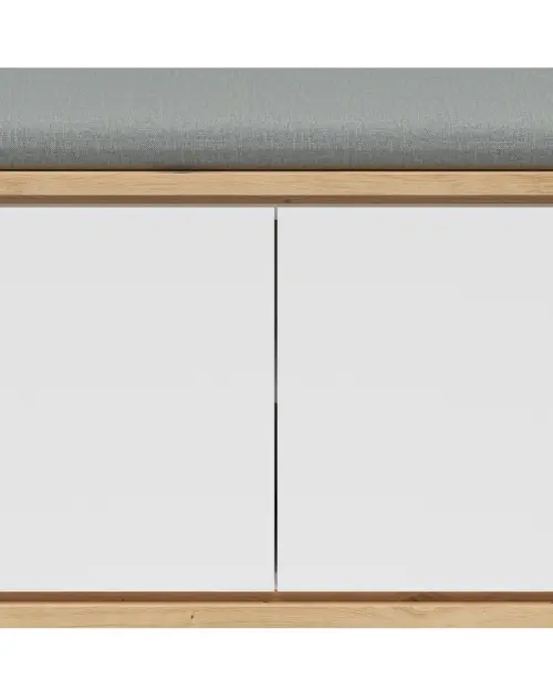 Zapatero Yamael 85 cm con asiento blanco