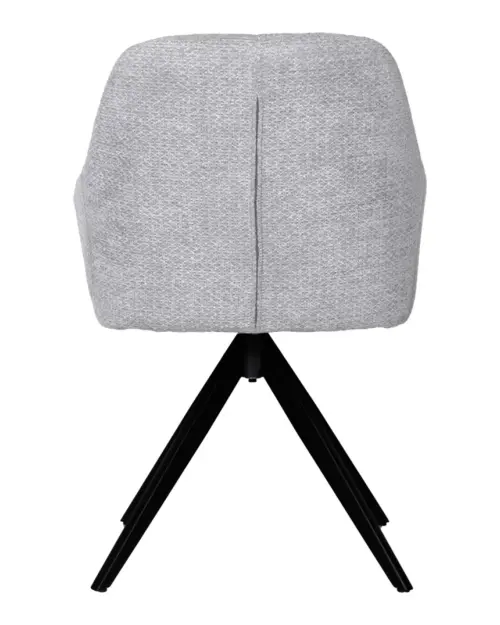 Silla tapizada Chort giratoria gris