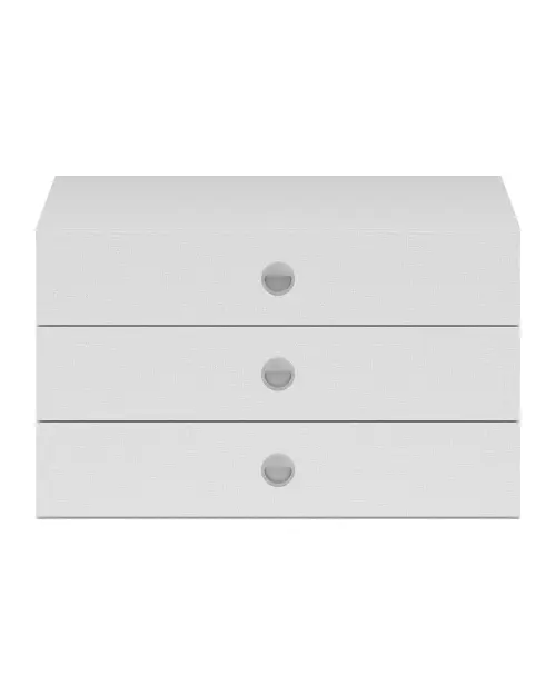 Cajonera para armario Osaka 83 cm con 3 cajones blanca