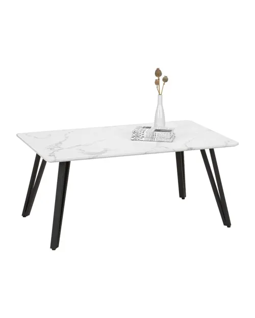 Mesa rectangular Florenz 100x60 cm blanco-negro