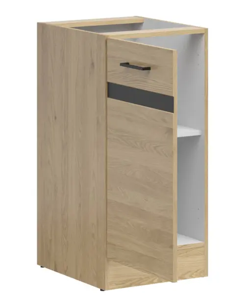 Armario de cocina bajo Junona Line 40 cm izquierdo con puerta roble bernstein