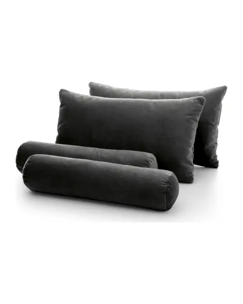 Zestaw czarnych poduszek do łóżka Reve