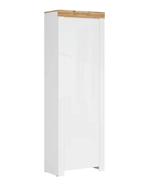 Estantería Holten 67 cm con puertas blanco brillo