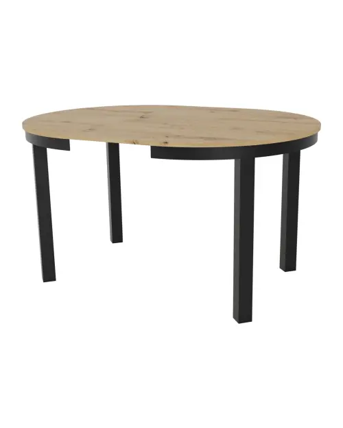 Mesa extensible Bernardin NEO 100-176/76 roble artisan/negro