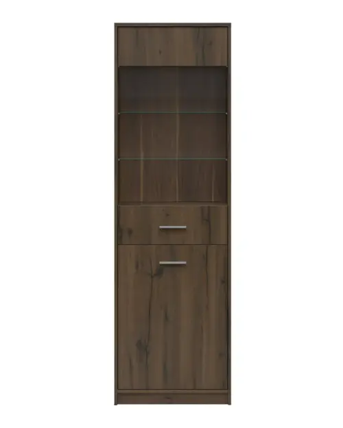 Vitrina Nepo Plus 60 cm con 2 puertas roble noble