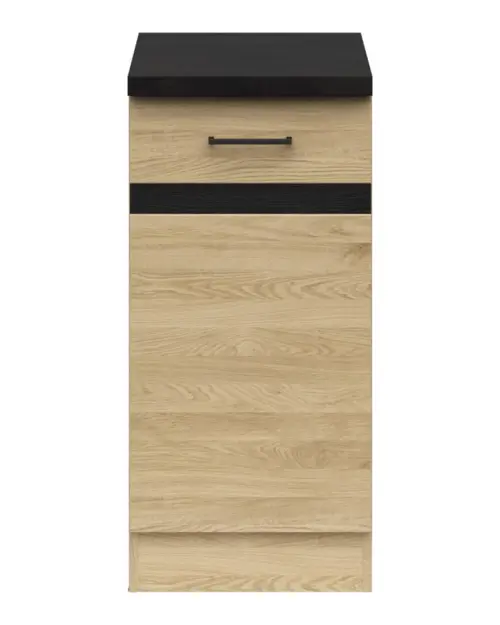 Mueble bajo de cocina Junona Line 40 cm izquierdo roble bernstein con encimera