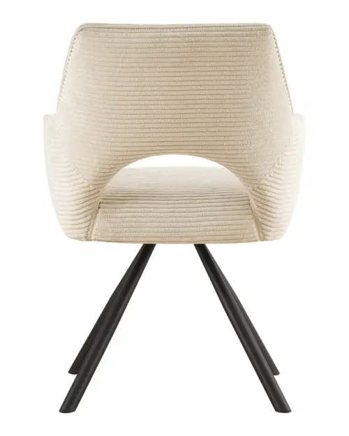 Кресло обивное Jason поворотное вельветовое кремовое