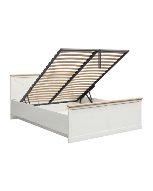 Cama Frija 160x200 con somier y contenedor pino andersen blanco