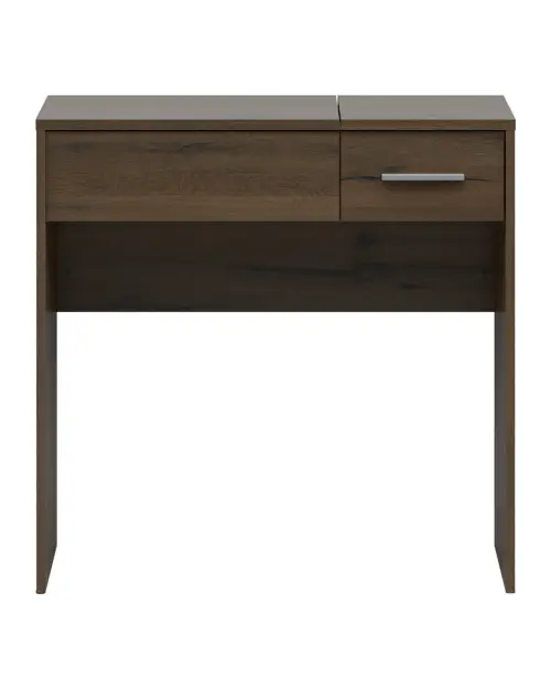 Tocador Nepo Plus 80 cm con cajón, compartimento y espejo roble noble