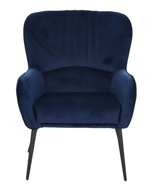 Wingback chair Samon navy blue