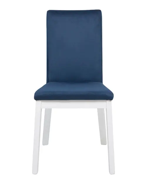 Silla tapizada Holten 2 de terciopelo azul marino