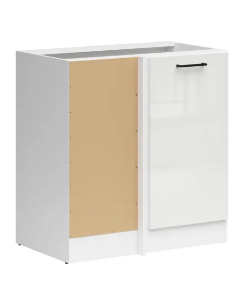 Mueble bajo de cocina de rincón Junona Line izquierdo brillo tiza para rincón 100x60 cm