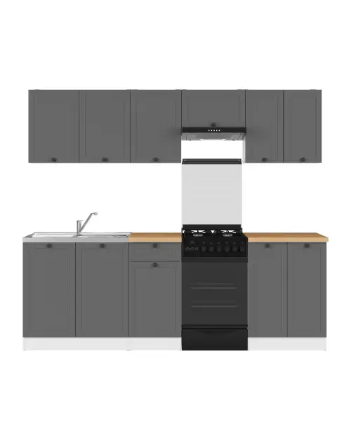Zestaw kuchenny Junona Line 230 cm grafit z blatem
