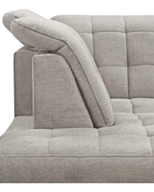 Narożnik lewostronny Aragon rozkładany z zagłówkami i regulowanym siedziskiem beżowy