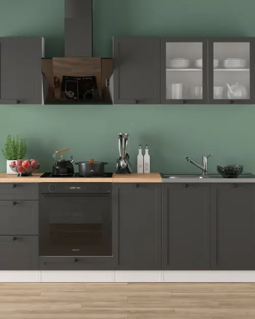 Zestaw kuchenny Junona Line 220 cm grafit