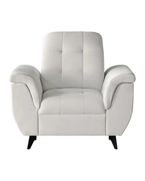 Doria velvet armchair cream