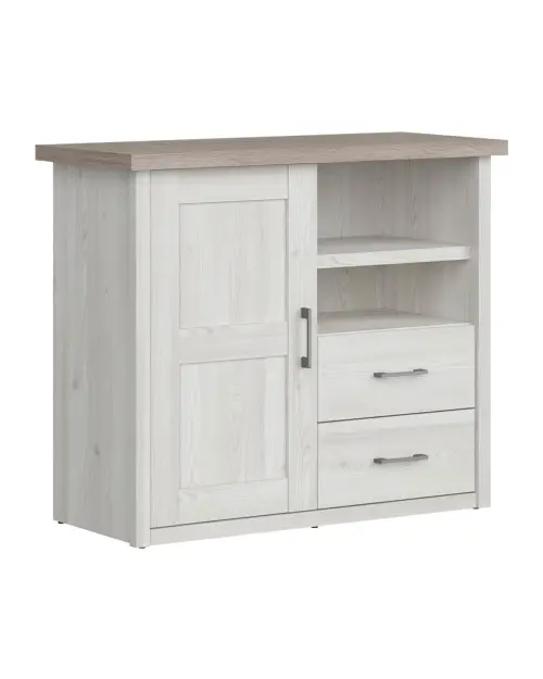 Cómoda Luca Baby 107 cm con puertas y 2 cajones alerce sibiu claro