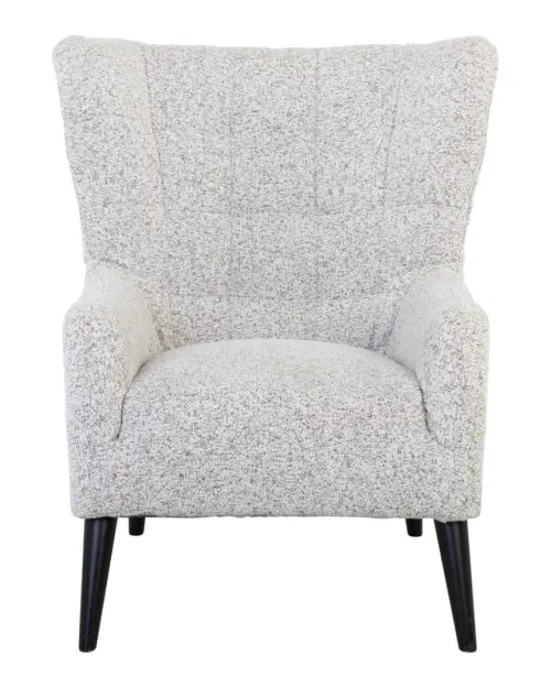 Sillón orejero Casey trenzado beige