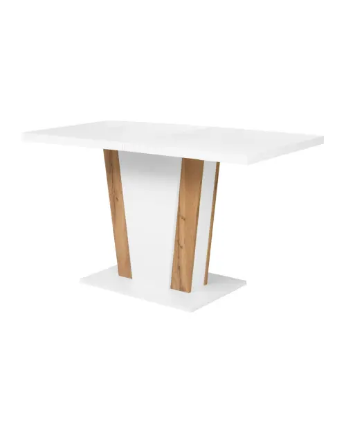 Stół rozkładany Zalder 120/160x68 dąb wotan/biały