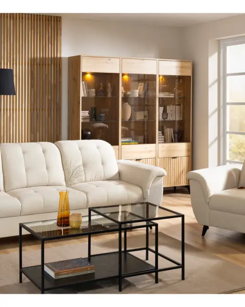 Doria velvet armchair cream