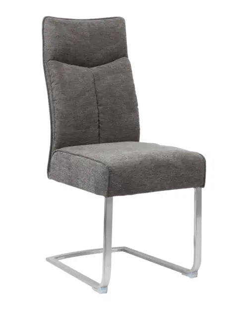 Silla tapizada Buffy gris con base de patín