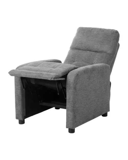 Tradycyjny fotel Monti z funkcją relax, jasnoszary