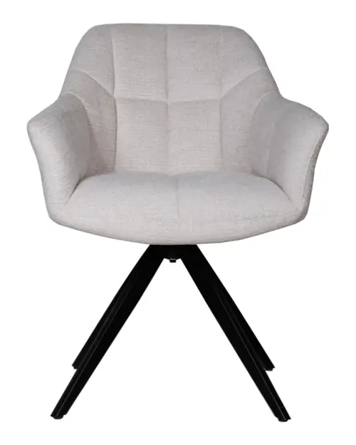 Upholstered swivel chair Chort cream