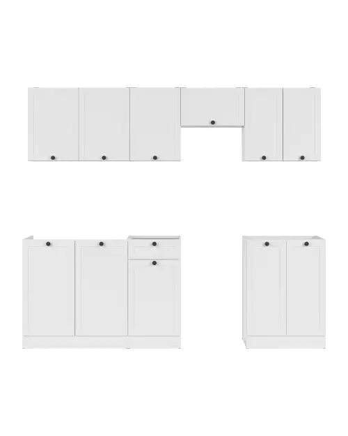Zestaw kuchenny Junona Line 230 cm biały bez blatu