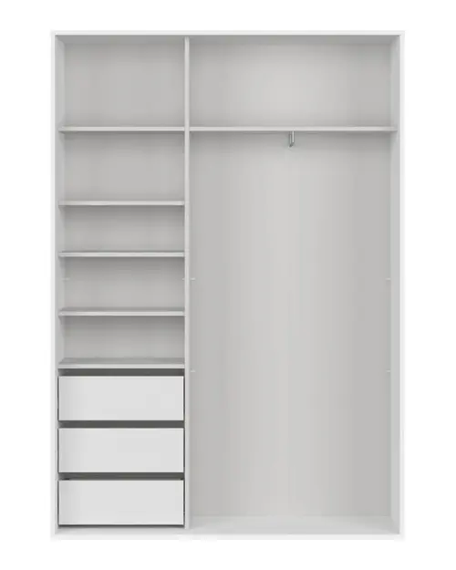 Шкаф-купе Flex 150 см белый/дуб вотан