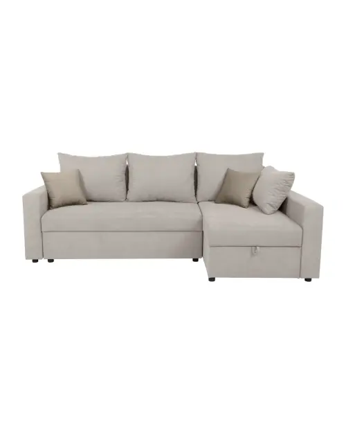 Universal corner sofa Przemek IV sleeper with storage beige