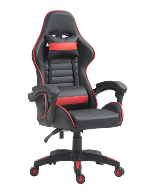Silla gaming X-Play con cojines negro-roja