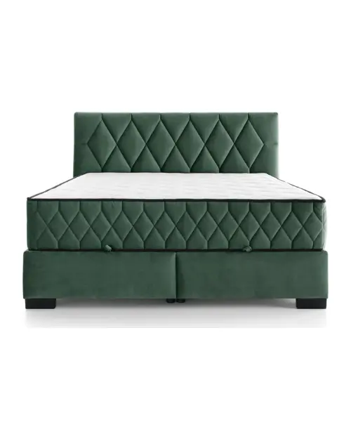 Continental bed Reve 140x200 with storage green