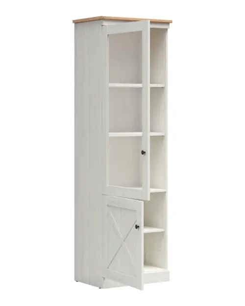 Vitrina Frija 63 cm con 2 puertas pino andersen blanco