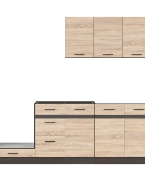 Conjunto de cocina Junona Line 300 cm roble sonoma