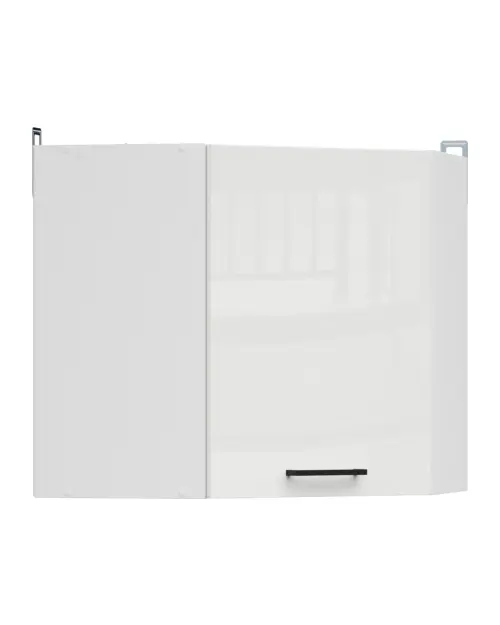 Armario de cocina superior Junona Line 60 cm de esquina izquierda/derecha brillo tiza