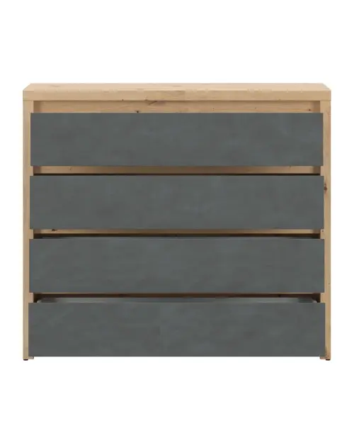 Cómoda Larios 105 cm con 4 cajones roble artisan/matera