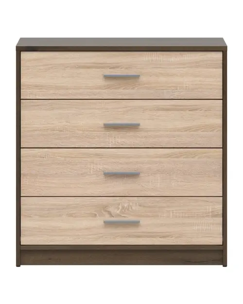 Cómoda Nepo Plus 80 cm con 4 cajones roble noble/roble sonoma
